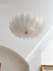 Ceiling Lights French Shell Glass Modern American Style Bedroom Cloakroom Lamp White Loft Decorative Lamps Lighting