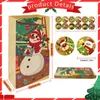 Presentförpackning 12st jul Kraftpapperspåsar Santa Claus Snowman Candy Bag Snowflake Cookies Packing Year Party Supplies 231122