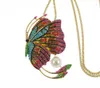 Подвесные ожерелья Красивое многоцветное казистовое ожерелье с бабочками для женщин подвески подвески
