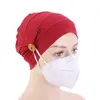 Basker kvinnor kemoterapi hatt polyester kvinna knapp kvinnors sommarhattar