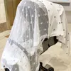 Stroller Parts Accessories Korean Style Baby Mosquito Net Mesh Fly Insect Shield Protection Summer Sunscreen Carriage Cover Crib Netting Accessory 230422