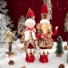 Christmas Decorations Arrived Bendable Arms Legs Christmas Elf Home Decor Figurine Doll Hanging Festival Decoration Gold Red Christmas Elves Gifts 231122