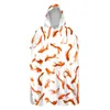 Towel Goldfish Shrimps Ships Lotus Flower Leaves Sand Free Hooded Poncho Surfing Swim Beach Changing Robe Gift Drop