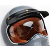 Casques de moto Universal Retro Casque Brims 3 Snap-Button Visière réglable Anti-UV Anti-poussière Moto Motocross Lentille