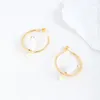 Boucles d'oreilles créoles bijoux européens et américains peints à la main émail glaçure tridimensionnel mignon perroquet huppé blanc oiseau cercle femme