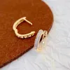 Hoopörhängen Fashion 5A Zircon Women 925 Sterling Silver Ins Jewelry Cubic Zirconia Huggie Rose Gold Plated Birthday