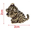 Schlüsselanhänger aus massivem Kupfer, Tiger/Fisch, Schlüsselanhänger, Vintage, glänzendes Messing, Tieranhänger, Schmuckstück, chinesisches Sternzeichen, Tiger, Charms, Ornamente