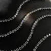 Collier de luxe de styliste en diamant simulé de Tennis glacé, 3-6MM, pour femmes et hommes, or blanc 14K, bijoux de mariage remplis
