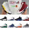 mit Box Jordns Jumpman Top 13 Retro Basketballschuhe 13s Herren Turnschuhe Del Sol Red Flint Obsidian Powder Blue Black Hyper Royal Og Chicago Lucky Green Mens Sports