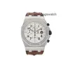 Swiss Luxury Watches Audemar Pigue armbandsur Royal Oak Offshore Automatisk mekanisk klocka Epic Royal Oak Offshore Chronometer Safari Rostfritt stål Whit Wnic2