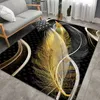 Carpets 3D modern simple printed feather carpet living room full floor mat bedroom bed blanket study table and chair mat