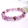 Strand Luxury Natural Purple Titanium Crystal Armband Armband Fashion Supply Energy Jewelry Gift for Women Drop