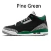 Скидка младших кардинал Red 3 3s Mens Jumpman Basketball Shoes Pine Green 3M Black Cement Tinker UNC Varsity Royal Pure White Katrina Jth