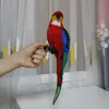 Garden Decorations Colorful Simulation Parrot Statue Animal Model Housewarming Gifts Feather Macaw for Patio Yard Porch Ornaments Decoration 230422