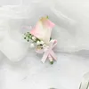 Andra modetillbehör boutonniere för brudgum Corsage Wedding Calla Lily Artificial Men Brosch Flowers Suits Decoration Pins Prom Marriage Accessor J230422