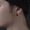 Hoop örhängen Herrmode tredimensionell geometrisk för män dubbelskiktade örhängen rostfritt stål hip-hop punk smycken