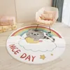 Carpet Nordic Carton Round Rug Carpets for Home Living Room Bedroom Kids Room Blanket Plush Floor Mat Decoration Salon Pile Area Rug 231122