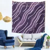 Tapisserier elegant lila med vita linjer abstrakt väggdekor tapestry krokar vardagsrum semester gåva mjukt tyg multi stil