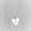 Catene "Faith Hope Love" Cuore da donna in stile punk gotico vuoto con collana con ciondolo a croce per mamma Religione fidanzata