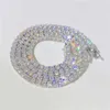 Hip Hop Sell Factory Direct Sell Selling Silver 925 Белое золото 4,00 мм Moissanite Diamond Tennis Chain