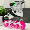 Patins em linha Tipo de rocha Sapatos profissionais de fibra de carbono para FSK Slalom Slide Skating 72 76 80 85A Roda 219 231 243 Base de liga 27 a 47 231122