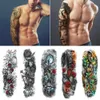 Tatouages temporaires 25 Design Autocollant de tatouage imperméable à l'eau Bras complet Grande taille Tatoo Flash Fausse manche pour hommes femmes fille 288345 230422