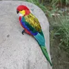 Garden Decorations Colorful Simulation Parrot Statue Animal Model Housewarming Gifts Feather Macaw for Patio Yard Porch Ornaments Decoration 230422