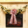 Juldekorationer 54*25 cm stor julbåge Julgrandekoration Årets Eve Decorations Christmas Party Ribbon Bows Linen Bowknot 231123