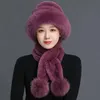 Damen-Designer-Schal, Designer-Mütze, Damenmode, vielseitiger Schal, 100 % Kaschmir, warme Mütze, Weihnachten