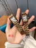 Tank her his and Luxury couples fashion watch set vintage Diamond Gold Platinum rectangle quartz montre en acier inoxydable cadeau pour couple