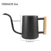 Sprayers 1pc Stainless Steel Black Coating Watering Pot Garden Plant Flower Long Mouth Sprinkling Pot Watering Accessories 1000ml 231122