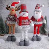 Christmas Decorations Christmas Decoration Christmas Telescopic Doll Cute Elk Doll Santa Claus High Hat Doll Window Decoration 231122