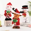 Christmas Decorations Christmas Decorations Dancing Santa Claus Snowman Elk Plush Doll with Music For Year Christmas Festival Party Home Decor 231122