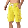 Herren-Badehose, Sommer-Strand-Shorts, Badebekleidung, schnell trocknend, Surf-Board-Shorts, 4 Taschen, modische Strandbekleidung