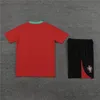 2024 2025 nouveau Portugal JOAO FELIX hommes et enfants survêtements de football à manches courtes costume d'entraînement NEVES BRUNO RONALDO FERNANDES 24 25 Portugal Ensembles de vêtements de sport