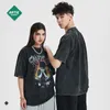 hommes et femmes T-ShirtsArtie Menswear | Mode de rue vêtements pour hommes petit garçon pensant rêverie impression utilisé t-shirt hommes lavage hommes à manches courtes T