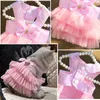 Vêtements pour chiens robe d'été chat jupe en dentelle vêtements pour animaux de compagnie Chihuahua rayure chiot princesse mignon vêtements accessoires 230422