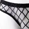 Slip porno a rete trasparenti sexy da uomo Sheer Ultra sottile vita bassa Lingerie da uomo Mesh Mini Micro mutandine Sissy bikini esotico