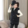 Kamizelki damskie zimowe kurtka bez rękawów Top Top Otwórz Front Korean Fashion Plus Size 231122