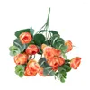 Decorative Flowers Beautiful Long Lifespan Flower Arrangement Simulation Bouquet No Watering Artificial For Living Room