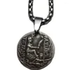 Pendanthalsband Vintage Ancient Coin Silver Plated Man / Women Jewelry P0016