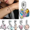 925 Sterling Silver Pandora Charming Summer New Armband Manufacturing Diy Gift Designer Charm Wholesale Handgjorda pärlor Gratis leverans