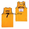 S GH Toni Kukoc 7 Jugoplastika Split Movie Movie College Maglia da basket gialla Taglia S-XXL