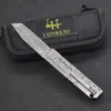 Factory Price A1898 Folding Knife Damascus Steel Tanto Blade TC4 Titanium Alloy Handle EDC Pocket Folder Knives Best Gift For Men