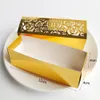 Geschenkwikkeling 10 stcs Eid Mubarak Box Hollow Gold Ramadan Candy Cookie Boxes Inpakken voor kinderdecoratie Moslim 230422