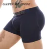 Boxers melhoradores de quadril masculino, levantador de bunda, modelador de corpo emagrecedor, esponja removível acolchoada, roupa íntima melhorada