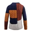 Męskie swetry jakość męska menu autum zima wysoki patchwork projektant mody mody dzianin sweter sweter sweter