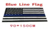 4 types 90150cm drapeaux de police blueline usa drapeau américain ligne bleue fine 3x5 pieds drapeau américain noir blanc et bleu avec œillets en laiton 6198811