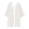 Women's Blouses Fashion Women Chiffon Blouse Sunscreen Cardigan Polka Dot White Shirts And Summer Casual Oversized Shirt Blusas Long Top