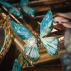 Cadeau Wrap 30 feuilles d'autocollants Fantasy série baroque frontière européenne papillon manuel bricolage magnifique papeterie décorative en or 150 105 mm